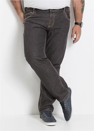 Džíny Regular Fit, Straight, barva: tmavě hnědá