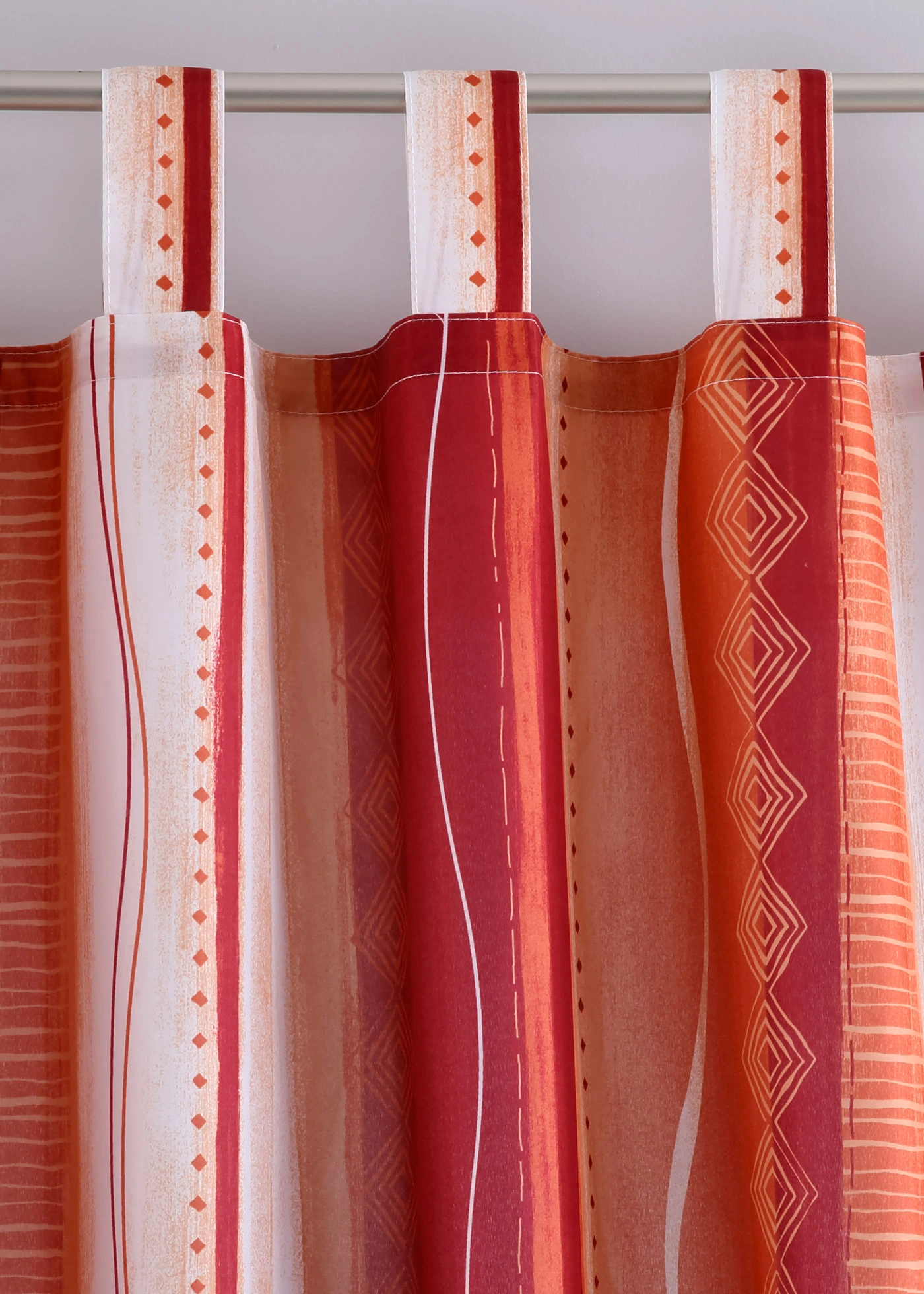 Microvezel gordijn met print (1 stuk) • terracotta • bonprix online shop