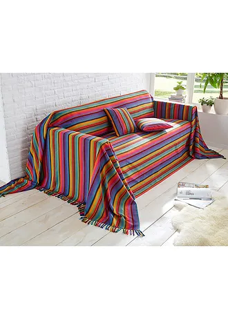 Lot de 2 housses de coussin rayées • multicolore • Boutique bonprix
