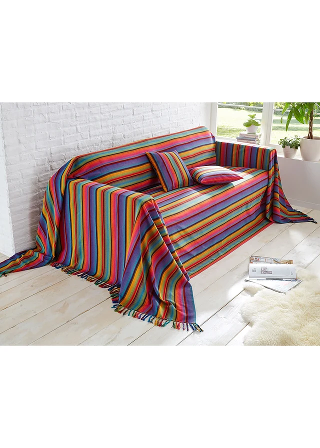 Lot de 2 housses de coussin rayées • multicolore • product-page.page-title-suffix
