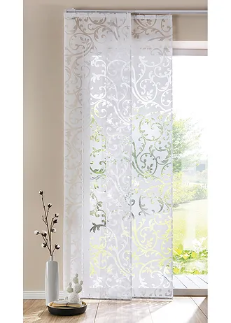 Vypalovaná japonská stěna s úponky (1 ks), barva: bílá