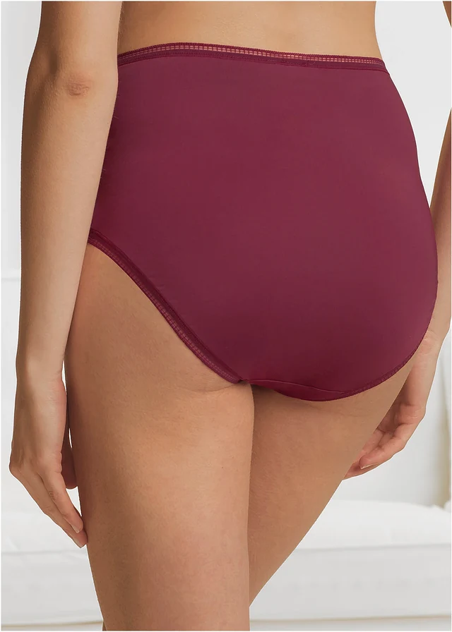 Tailleslip van microvezel (set van 3), Kleur: zwart+bordeaux