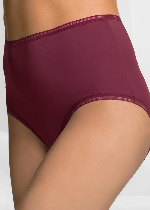 Tailleslip van microvezel (set van 3), Kleur: zwart+bordeaux