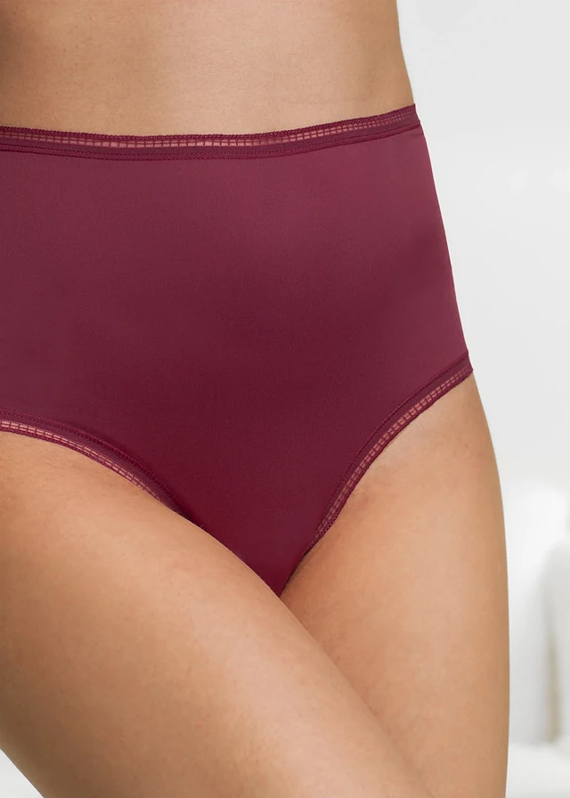Lot de 3 slips taille haute en microfibre • noir + bordeaux • product-page.page-title-suffix