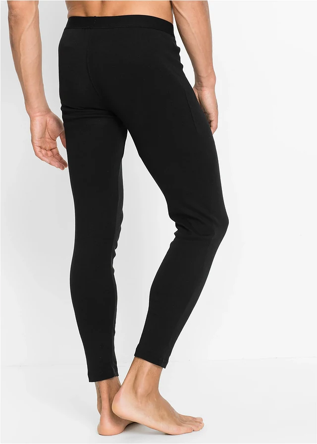 Caleçon long en coton côtelé • noir • product-page.page-title-suffix