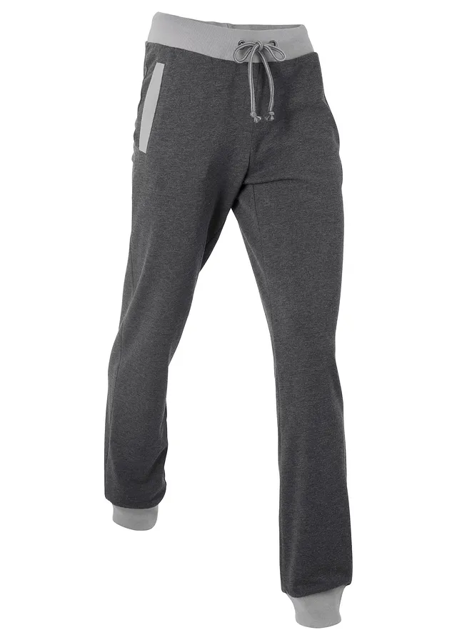 Pantaloni jogging cu talie contrast