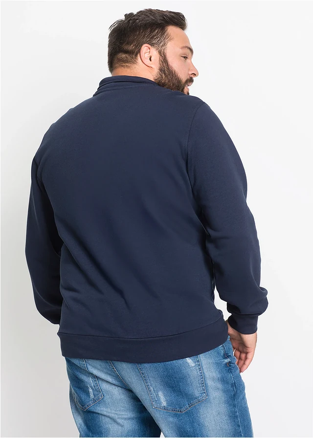 Sweater met schipperskraag, Kleur: donkerblauw