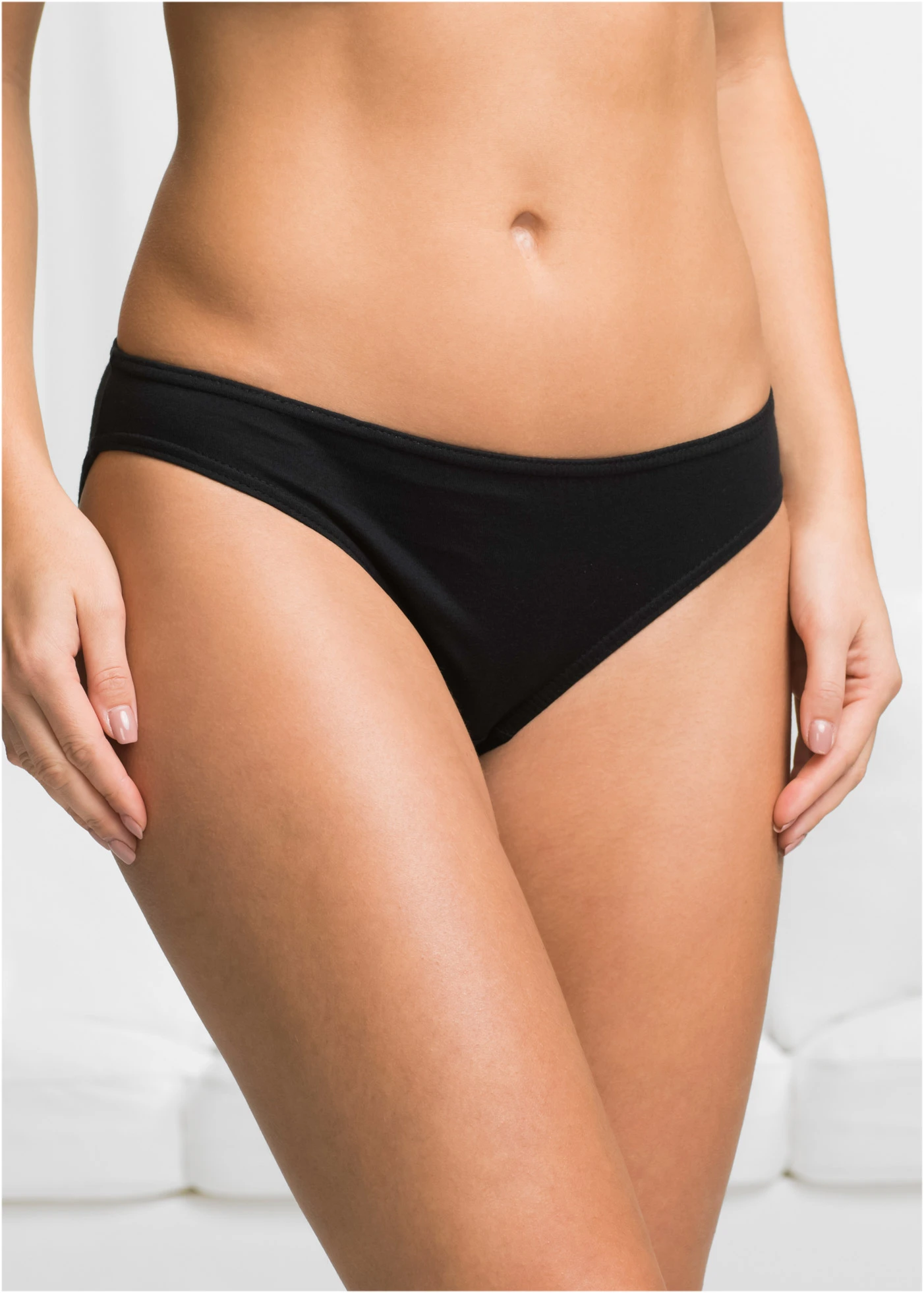 Slip met zacht katoen (set van 10) • zwart • bonprix online shop