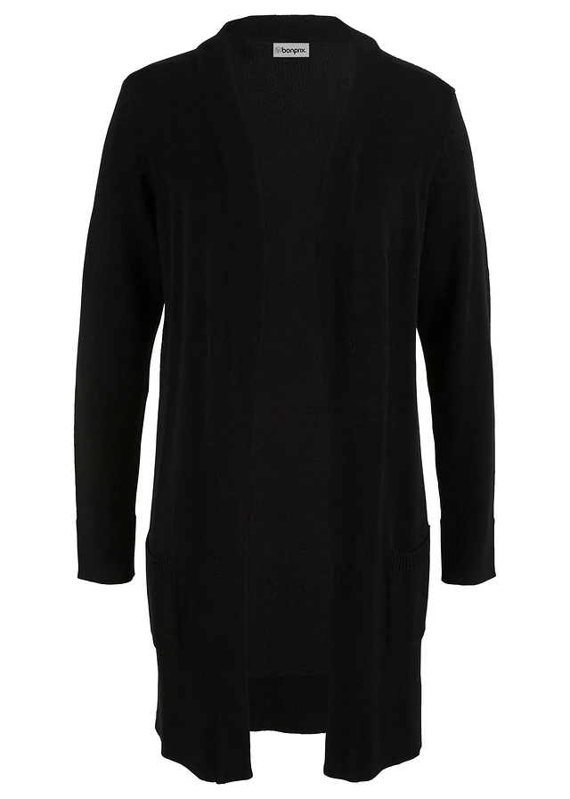 Gilet long en maille, manches longues