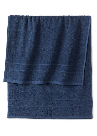 Serviette de toilette en éponge douce pur coton • marine • Boutique bonprix