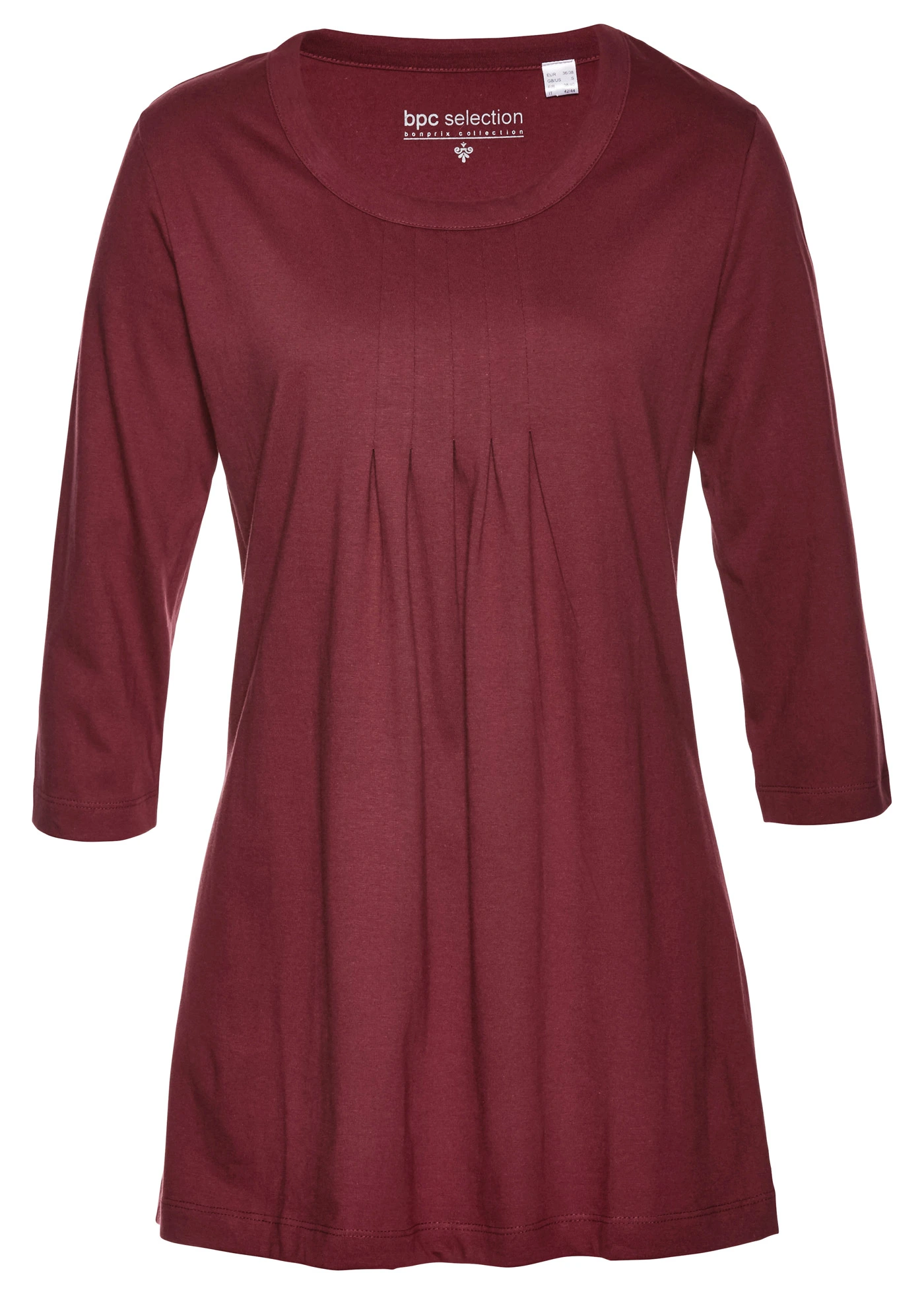 Longshirt van puur katoen • esdoornrood • bonprix online shop