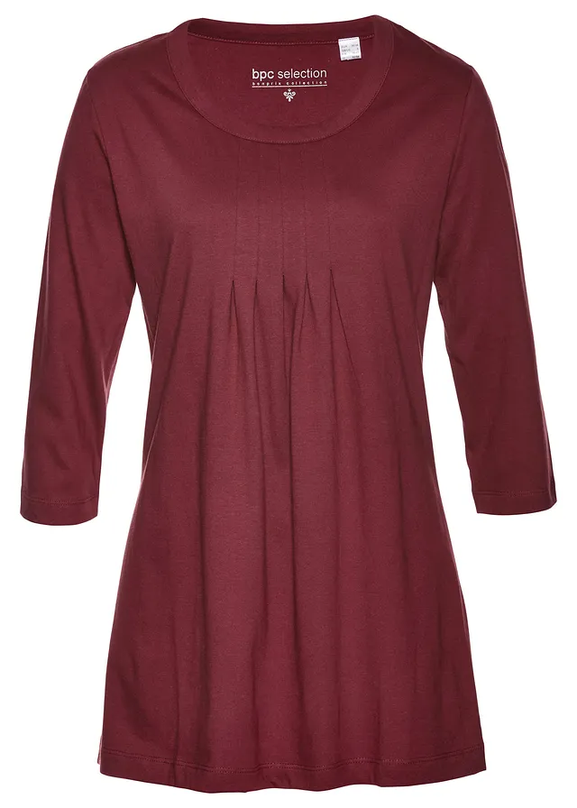 Longshirt van puur katoen • esdoornrood • bonprix online shop