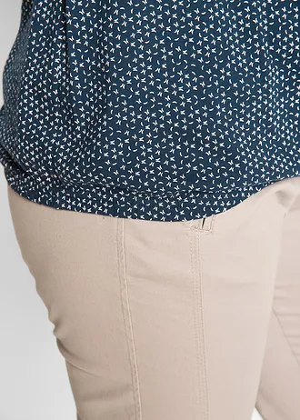 Longsleeve van biologisch katoen • donkerblauw gedessineerd plus size • bonprix online shop
