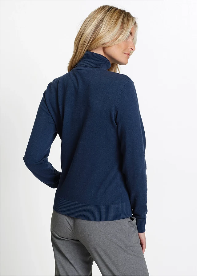 Pull col roulé • bleu foncé • product-page.page-title-suffix