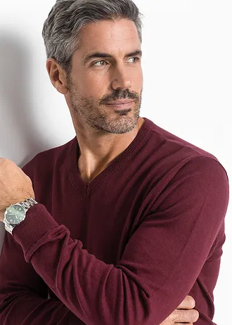 Pull doux en fine maille • rouge érable • Boutique bonprix