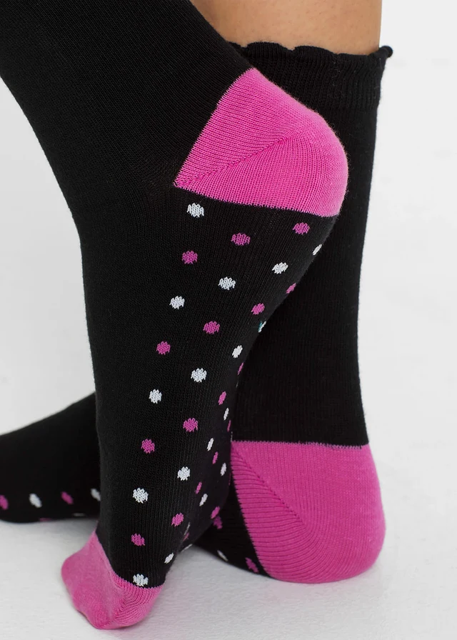Lot de 5 paires de chaussettes • noir/pois multicolores • product-page.page-title-suffix