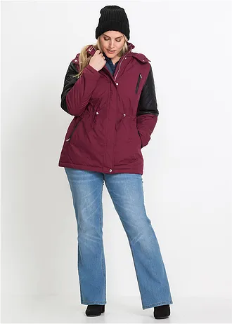 Bootcut comfort stretch jeans, mid waist, Kleur: lichtblauw denim used