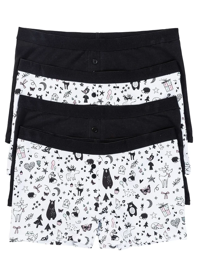 Lot de 4 boxers femme