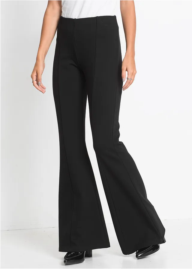 Flared broek van punto di roma • zwart • bonprix online shop