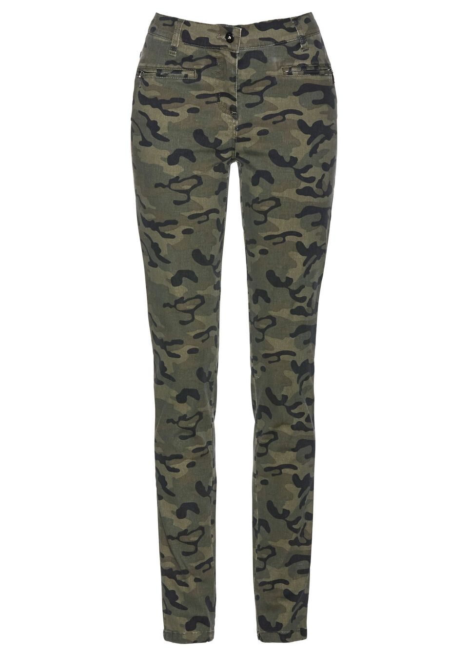 

Брюки-стретч с принтом, Оливковый с рисунком