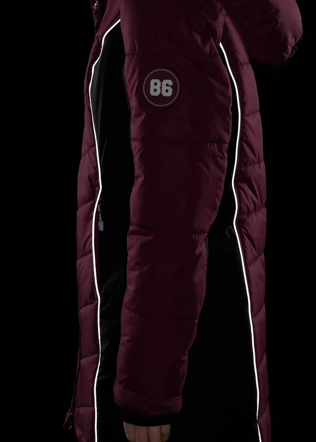 Manteau de ski matelassé technique, imperméable • prune • product-page.page-title-suffix