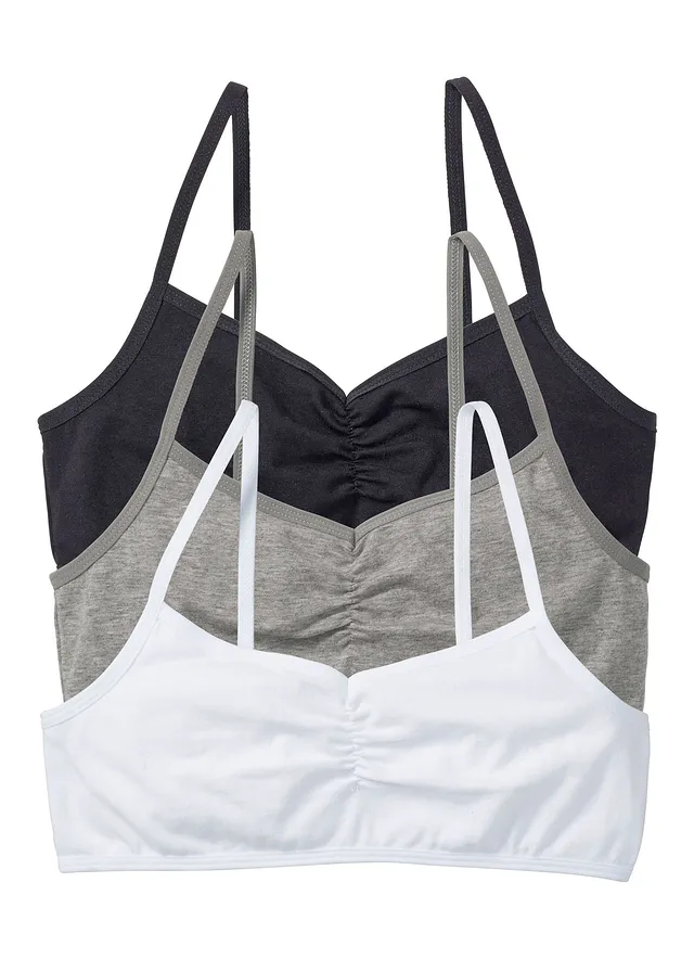Bustieră cu bumbac organic moale (set/ 3 buc.)