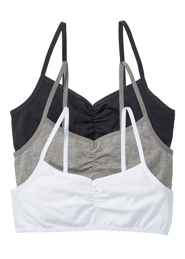 Bustieră cu bumbac organic moale (set/ 3 buc.)