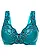 Zmenšovací podprsenka s kosticemi, barva: petrolejově zeleno-černá