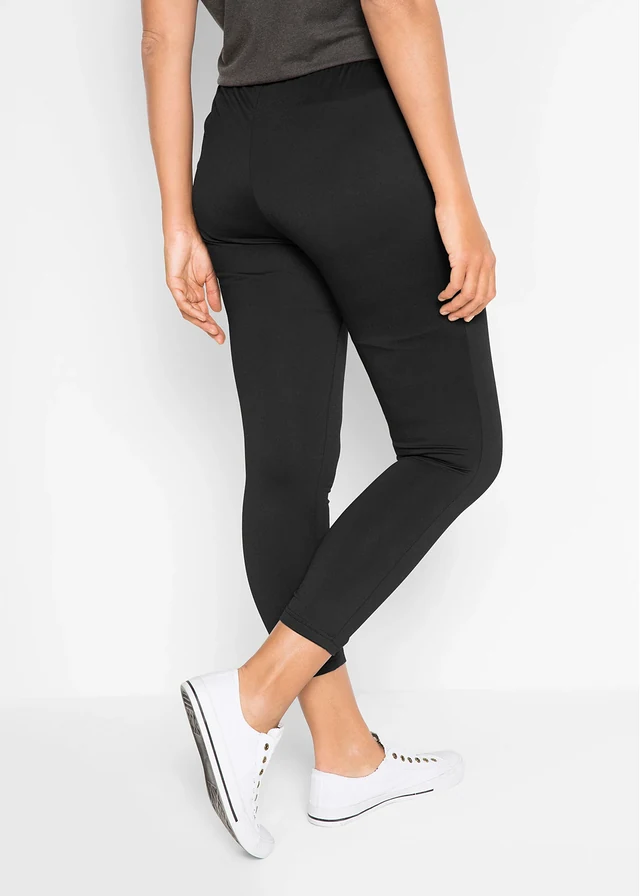 Legging chaud à taille élastiquée, Couleur: noir