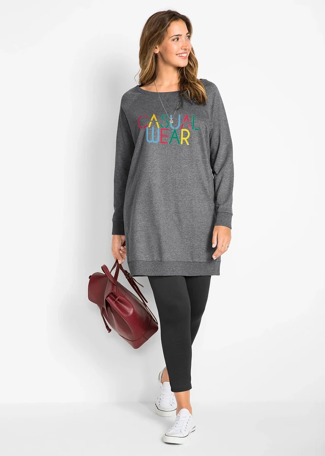 Legging chaud à taille élastiquée, Couleur: noir
