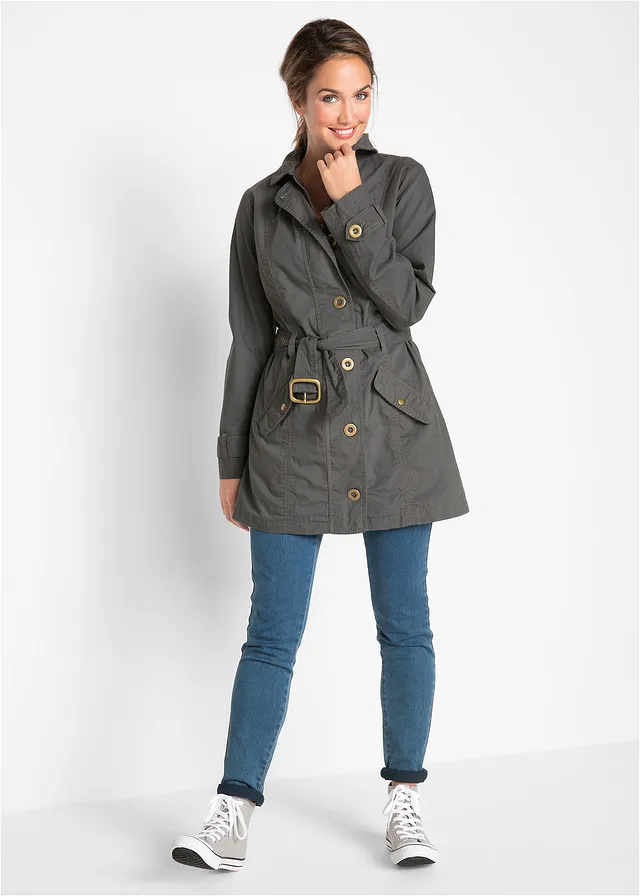 Trenchcoat • leisteengrijs • bonprix online shop