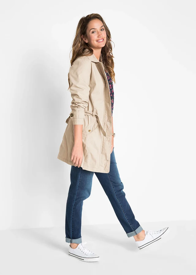 Trench-coat, Couleur: beige galet