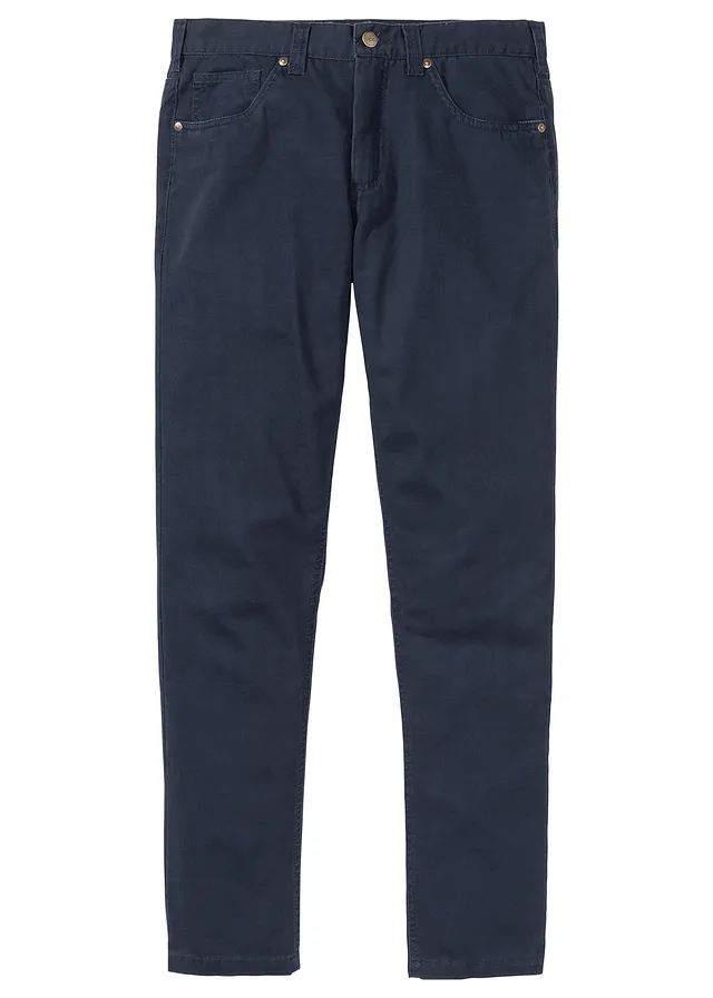 Pantaloni twill din bumbac 100%, regular fit, straight
