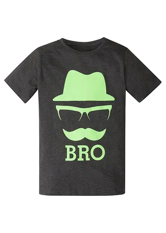 Tričko z čisté bavlny • černá s potiskem • bonprix obchod