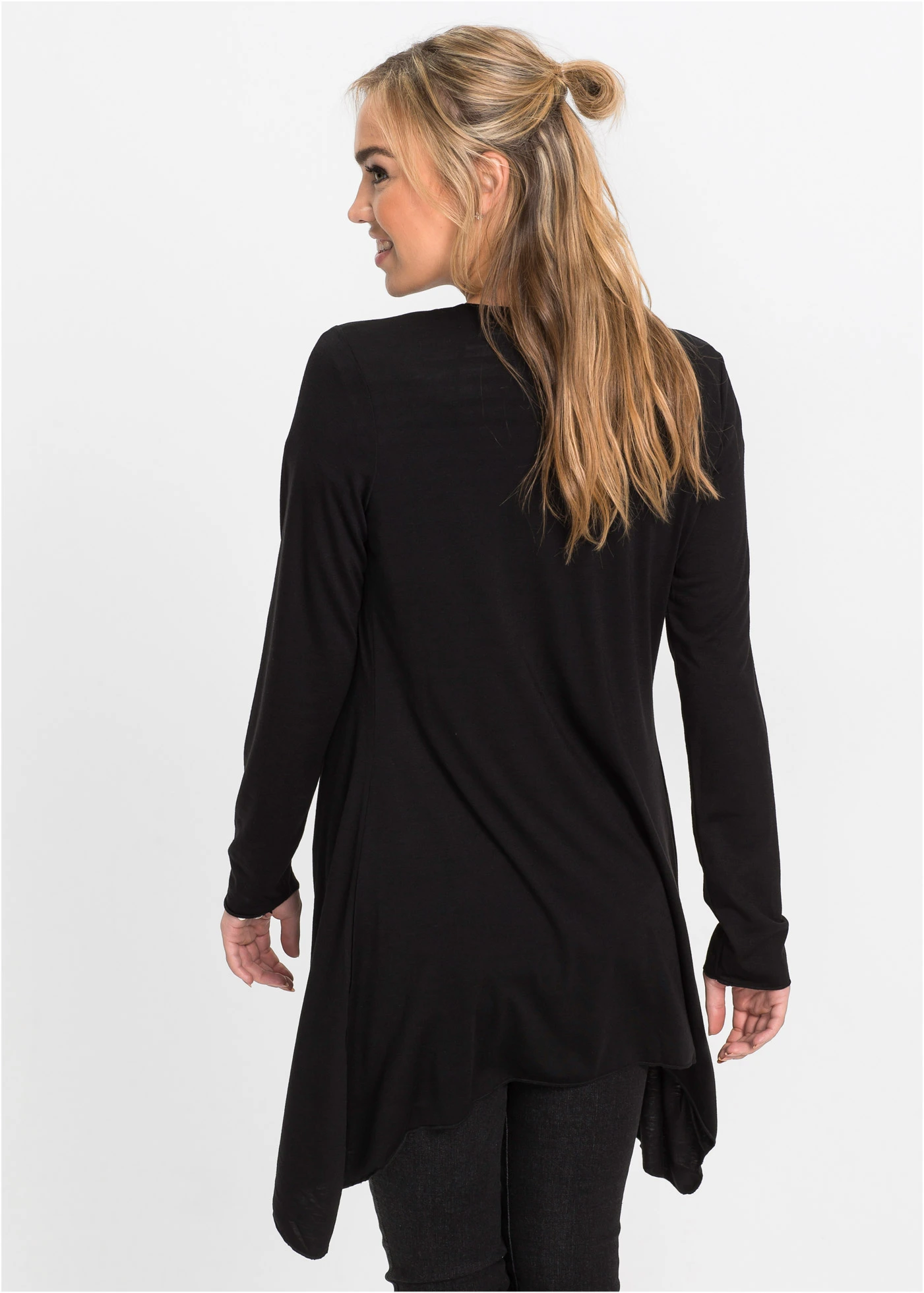 Úpletový kabátek z jemné směsi s viskózou • černá • bonprix obchod