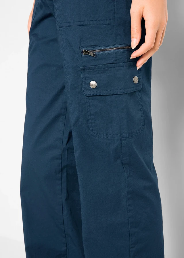 Jean cargo en coton, taille mi-haute • bleu foncé • product-page.page-title-suffix