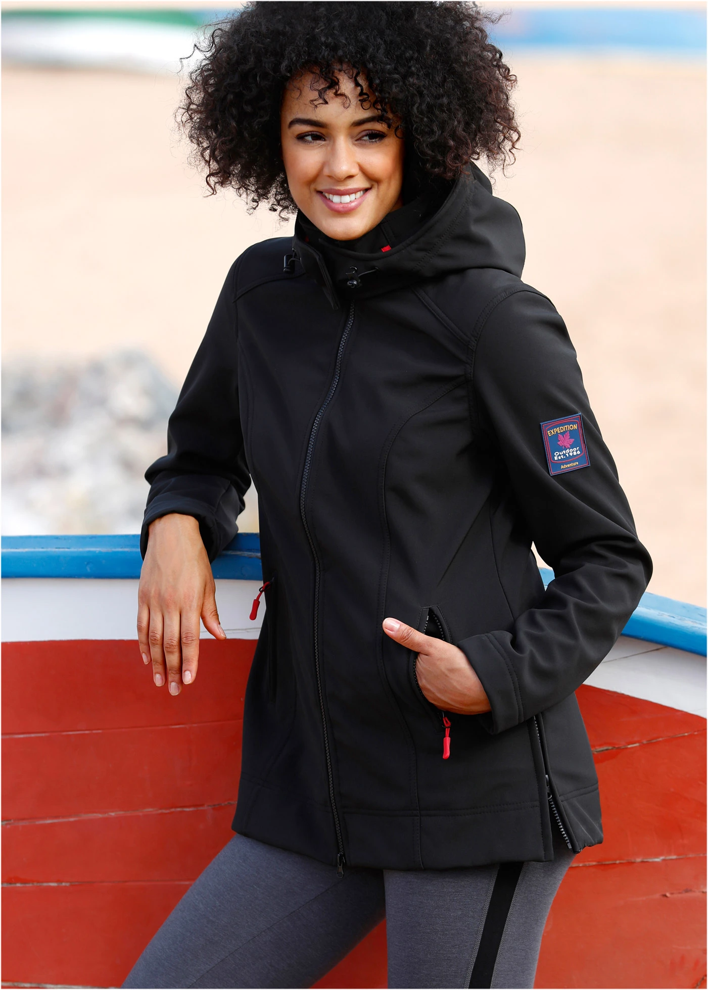 Geacă din softshell impermeabil • negru • magazin bonprix