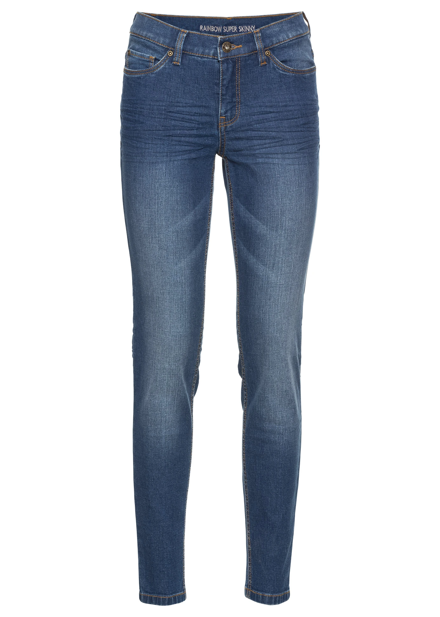 Džíny Super Skinny, Mid Waist, zkrácené • modrý denim • bonprix obchod