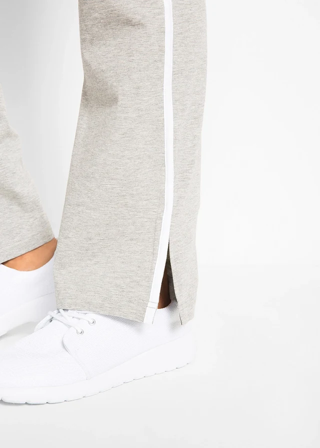 Lot de 2 pantalons en jersey coton extensible • noir + gris clair chiné • product-page.page-title-suffix