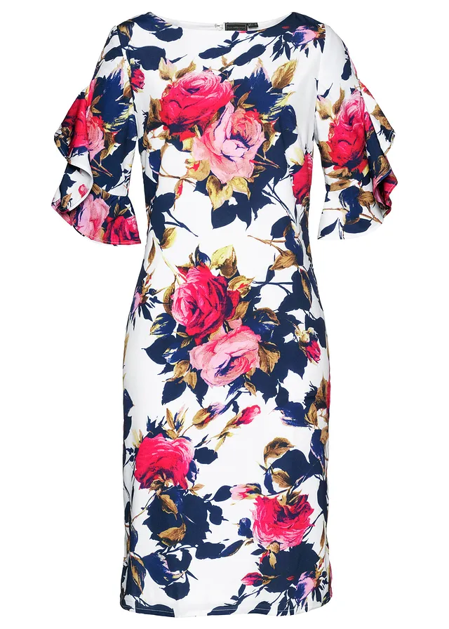 Jurk • ecru-multicolor gebloemd • bonprix online shop