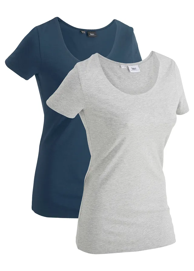 Tricou lung cu inscripție (set/2 buc.)