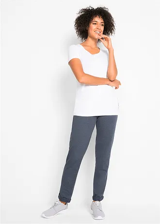 Longshirt met tekstprint (set van 2), Kleur: zwart+wit