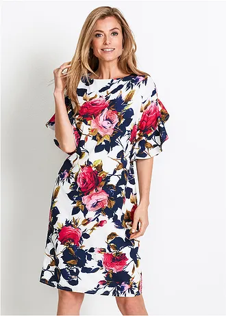 Jurk • ecru-multicolor gebloemd • bonprix online shop