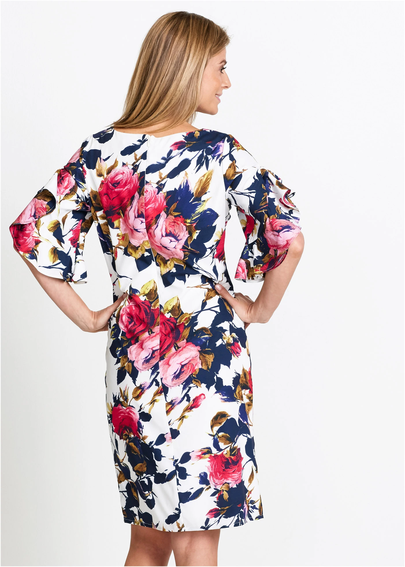 Jurk • ecru-multicolor gebloemd • bonprix online shop