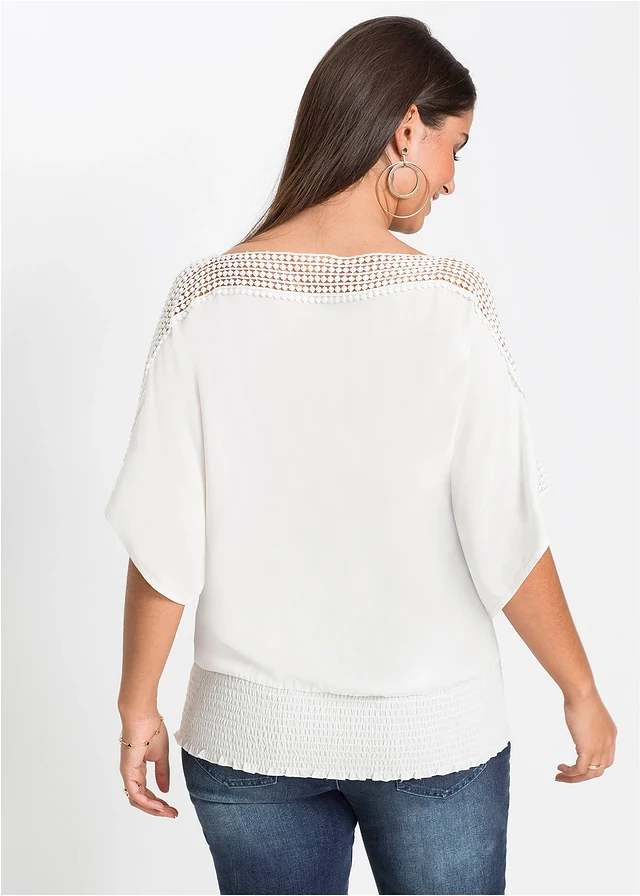 Blouse 100% viscose, Couleur: écru