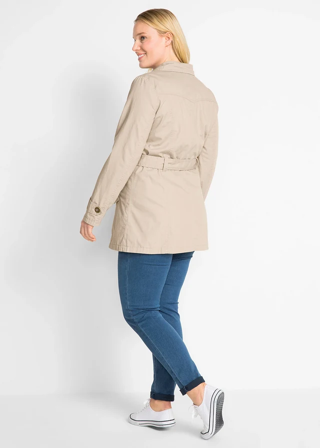 Trench-coat, Couleur: beige galet