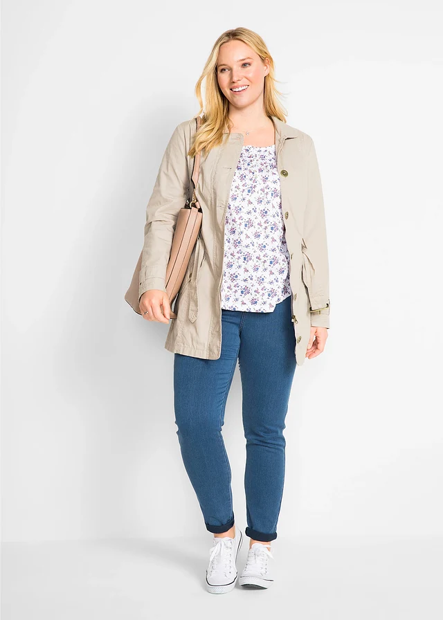 Trench-coat, Couleur: beige galet