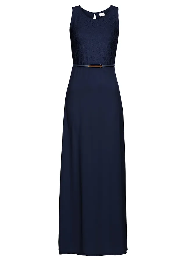 Večerné maxi šaty s opaskom