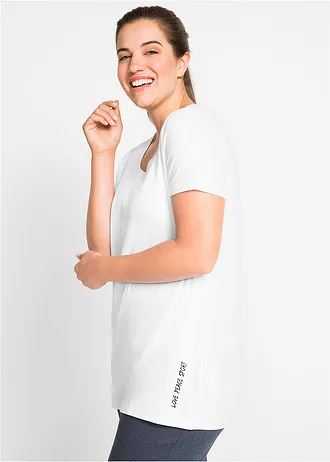 Longshirt met tekstprint (set van 2), Kleur: zwart+wit