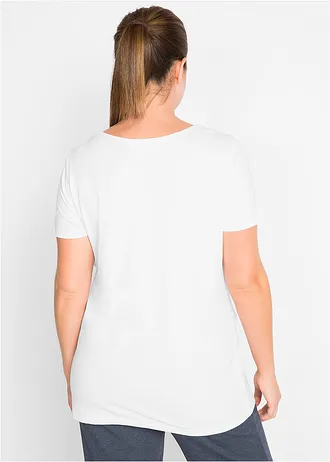 Longshirt met tekstprint (set van 2), Kleur: zwart+wit